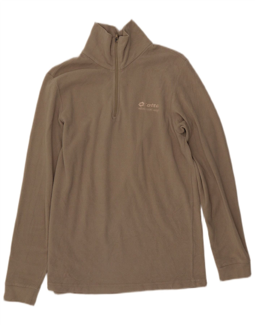 Maglione in pile da uomo con zip e collo LOTTO beige medio