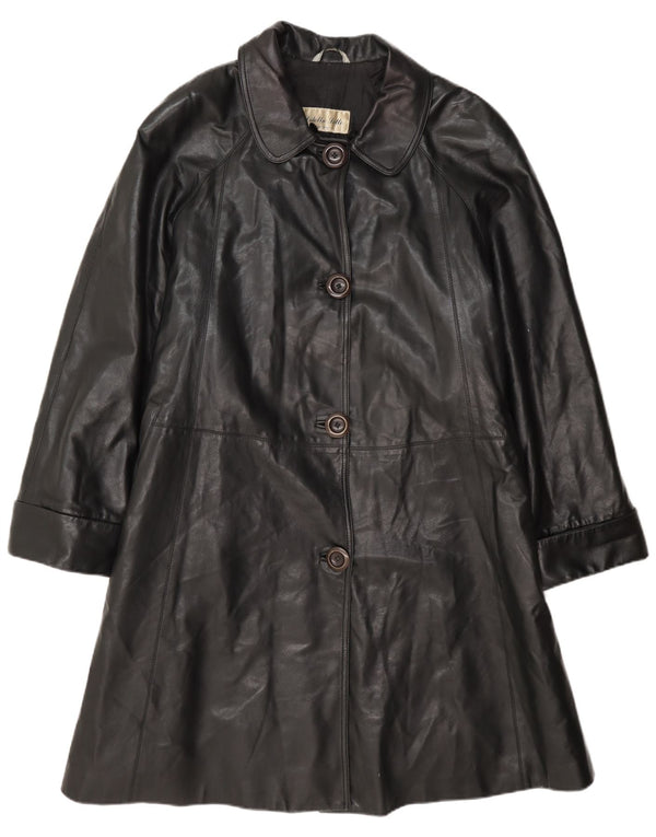 Cappotto in Pelle Donna Diletta Lelli IT 46 Large Nero
