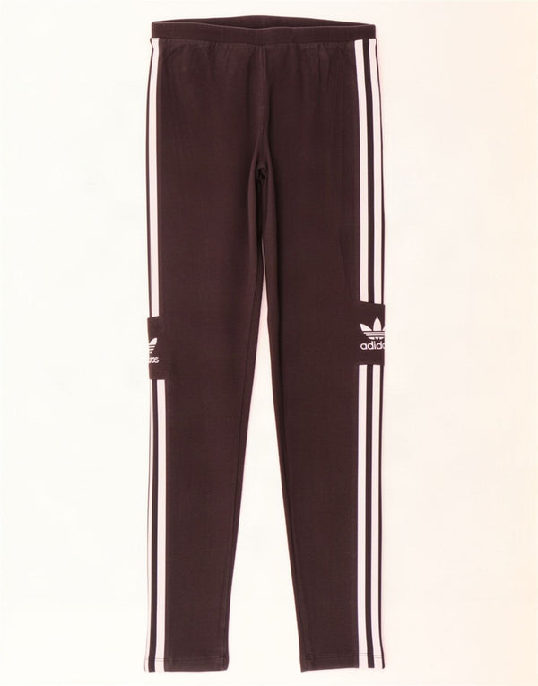 Leggings grafici da donna Adidas UK 12 cotone medio nero