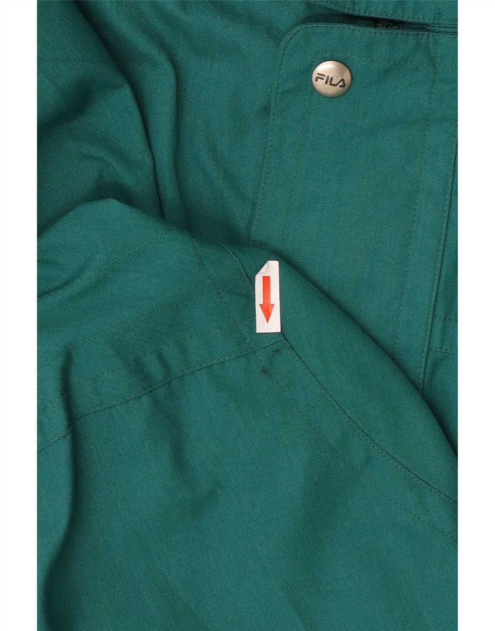 Giacca utility con cappuccio grafico da uomo Fila IT 50 Large Verde Poliestere