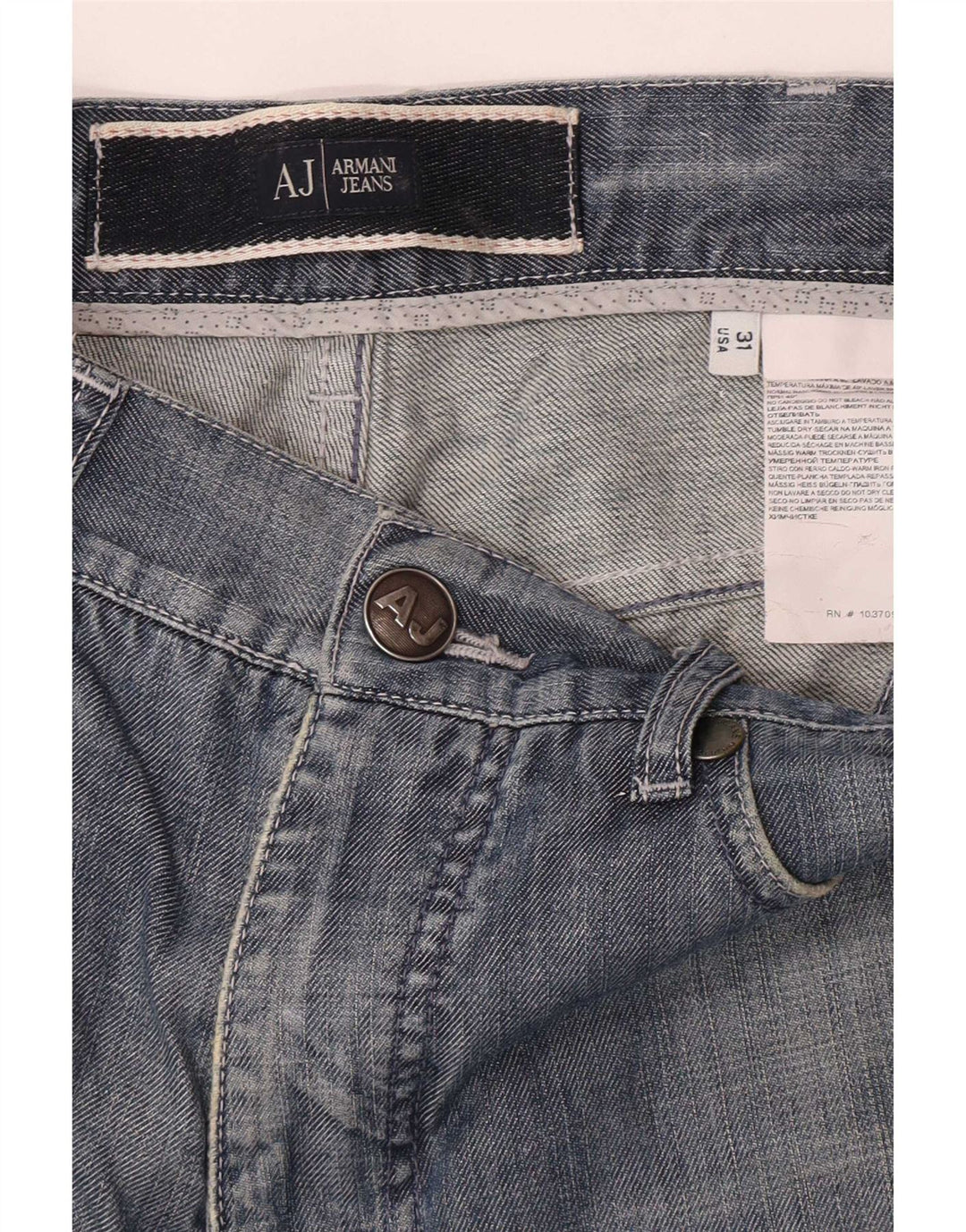Jeans dritti da uomo Armani W31 L28 Blu