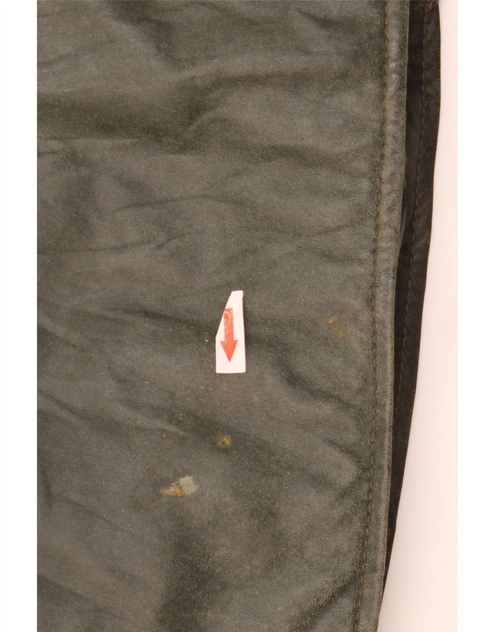 Giacca in pelle con cappuccio da uomo Morris IT 52 XL in pelle verde