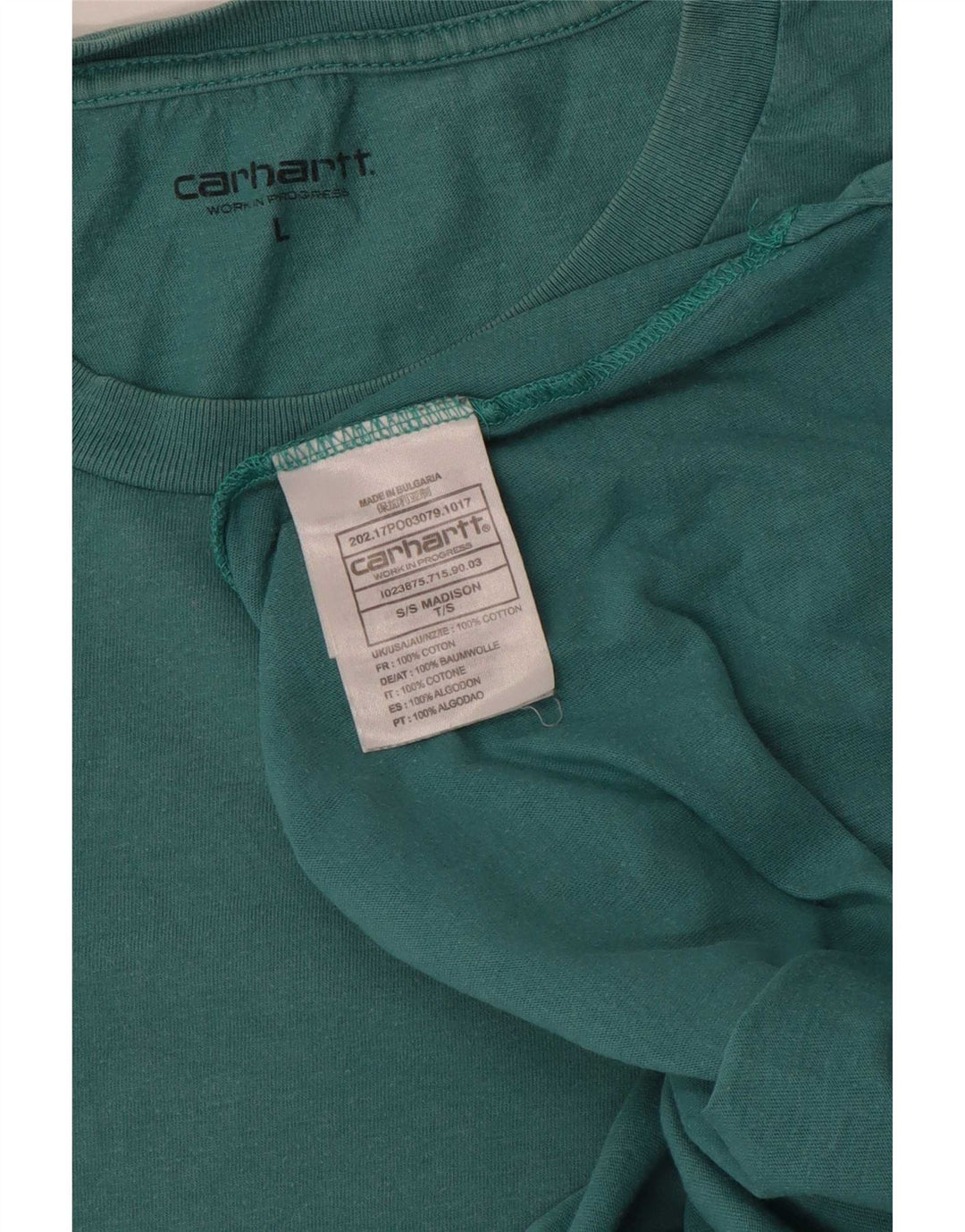 T-shirt Carhartt Madison da uomo grande in cotone verde
