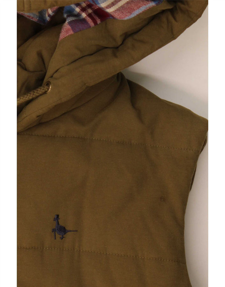 Gilet imbottito con cappuccio da uomo Jack Wills UK 38 medio cachi