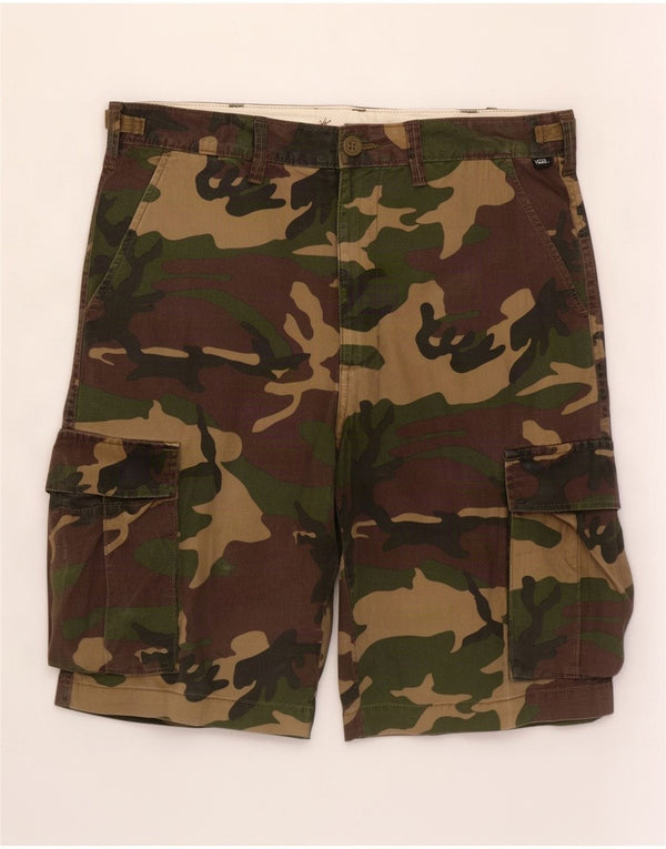 Vans Mens Cargo Shorts Small W29 Khaki Camouflage Cotton