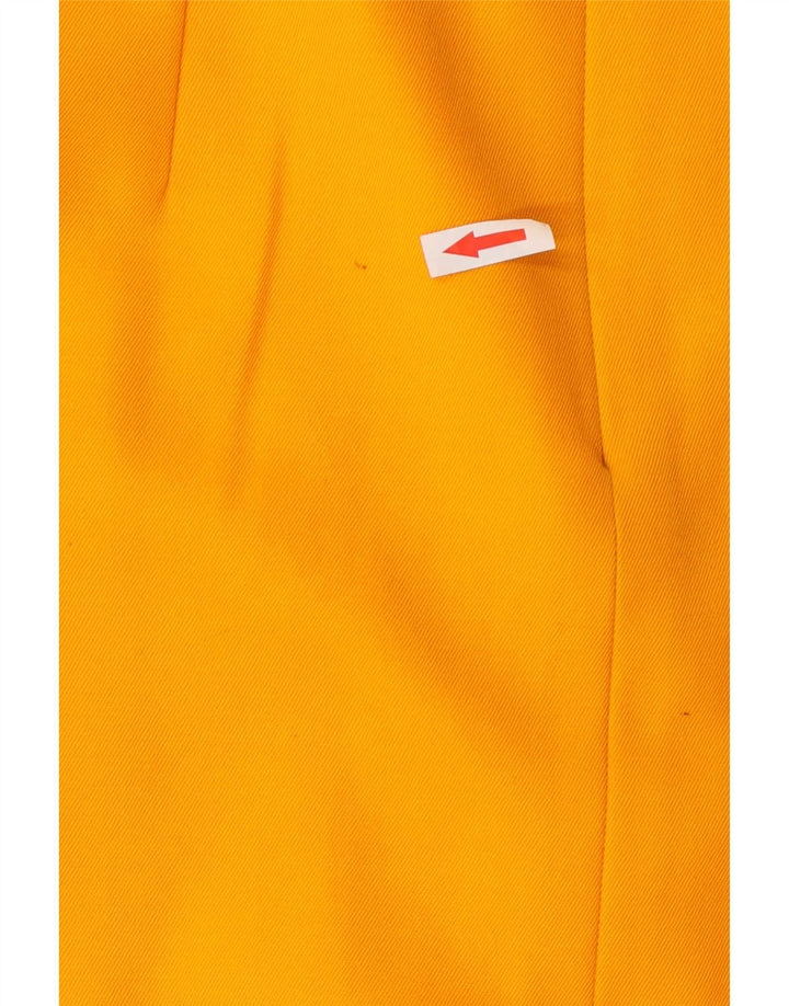 Gonna a trapezio da donna vintage W30 in lana arancione media