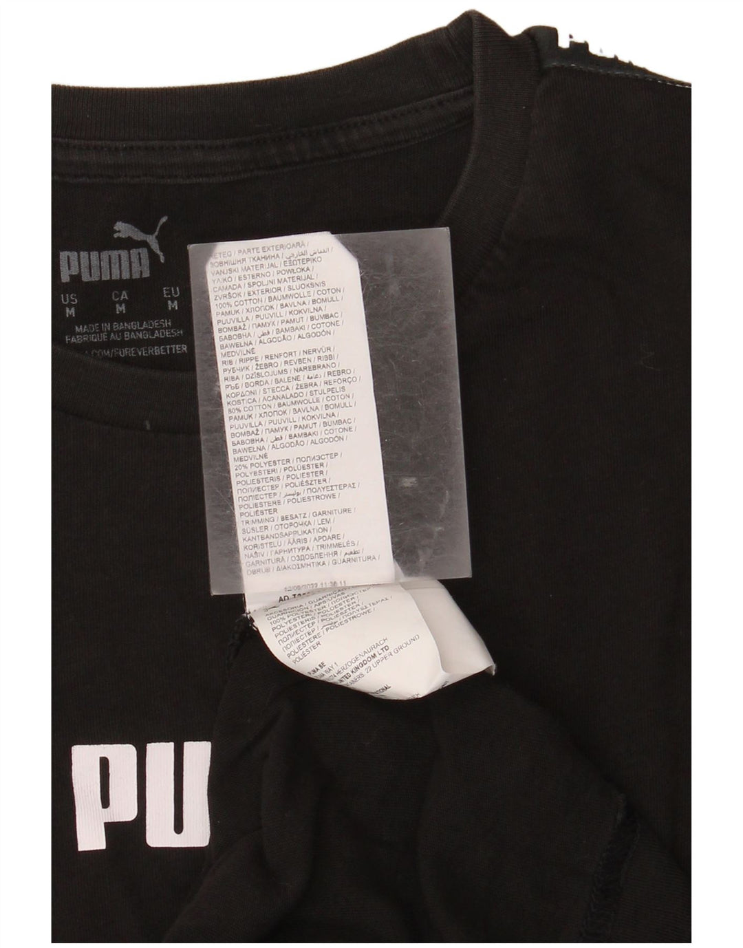 T-shirt grafica da uomo PUMA Top in cotone nero medio