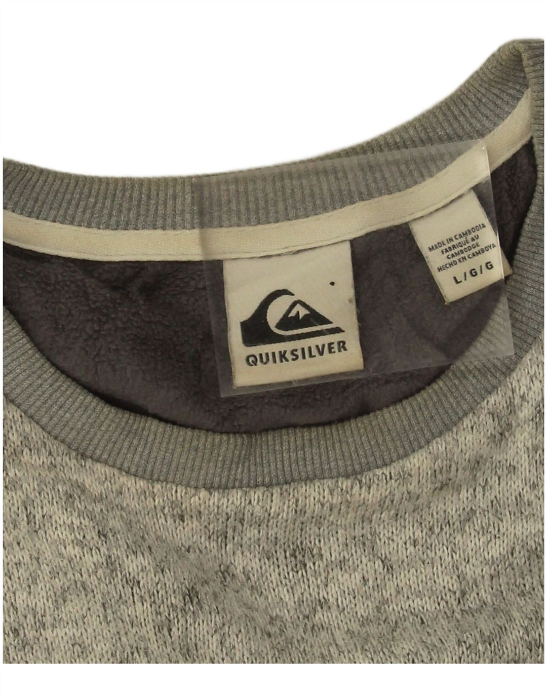 Felpa da uomo Quiksilver Maglione grande poliestere chiazzato grigio