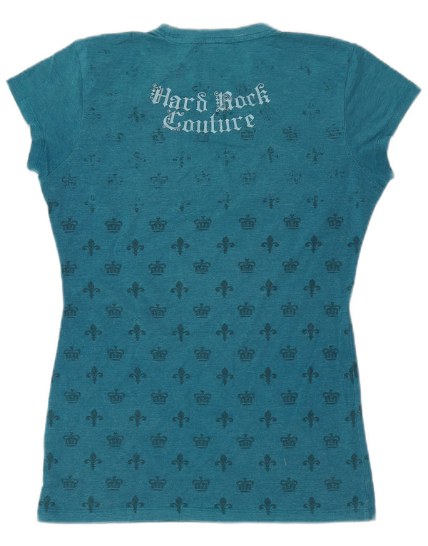 T-shirt grafica da donna Hard Rock Cafe Barcellona UK 12 Blu medio