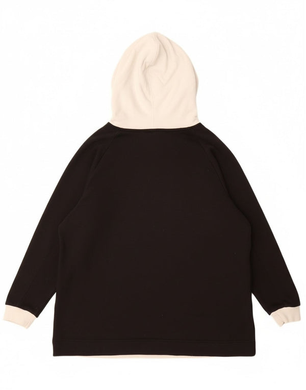 Felpa con cappuccio grafica da donna Adidas UK 12 Medium White Colourblock