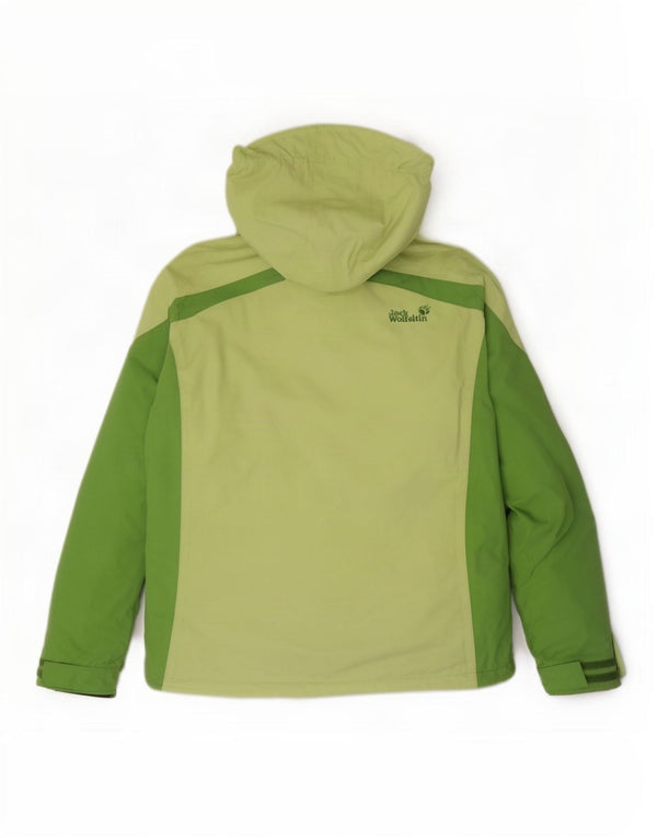 Giacca a vento con cappuccio da donna Jack Wolfskin UK 14/16 Large Verde