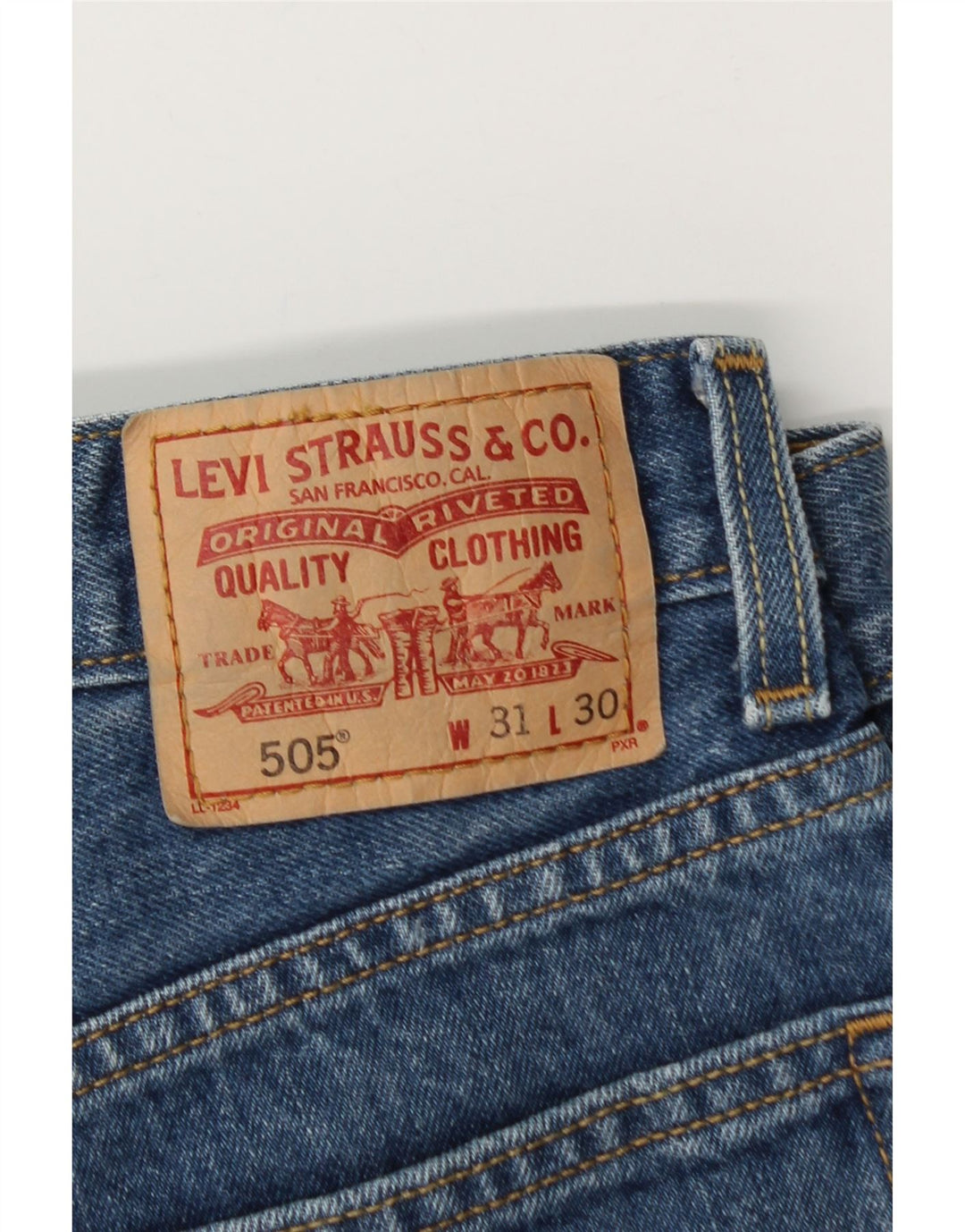 Jeans dritti da uomo Levi's 505 vestibilità regolare W31 L28 cotone blu