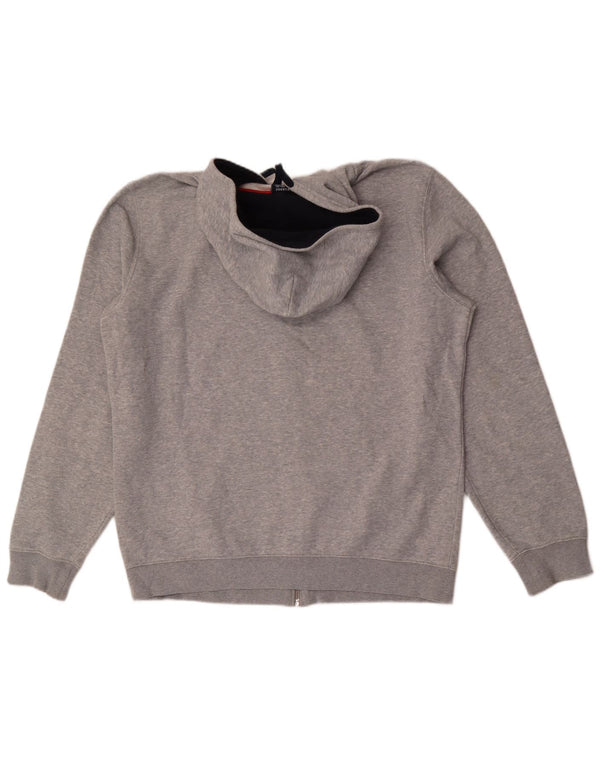 Maglione con cappuccio e zip grafica da uomo Champion XL in cotone grigio