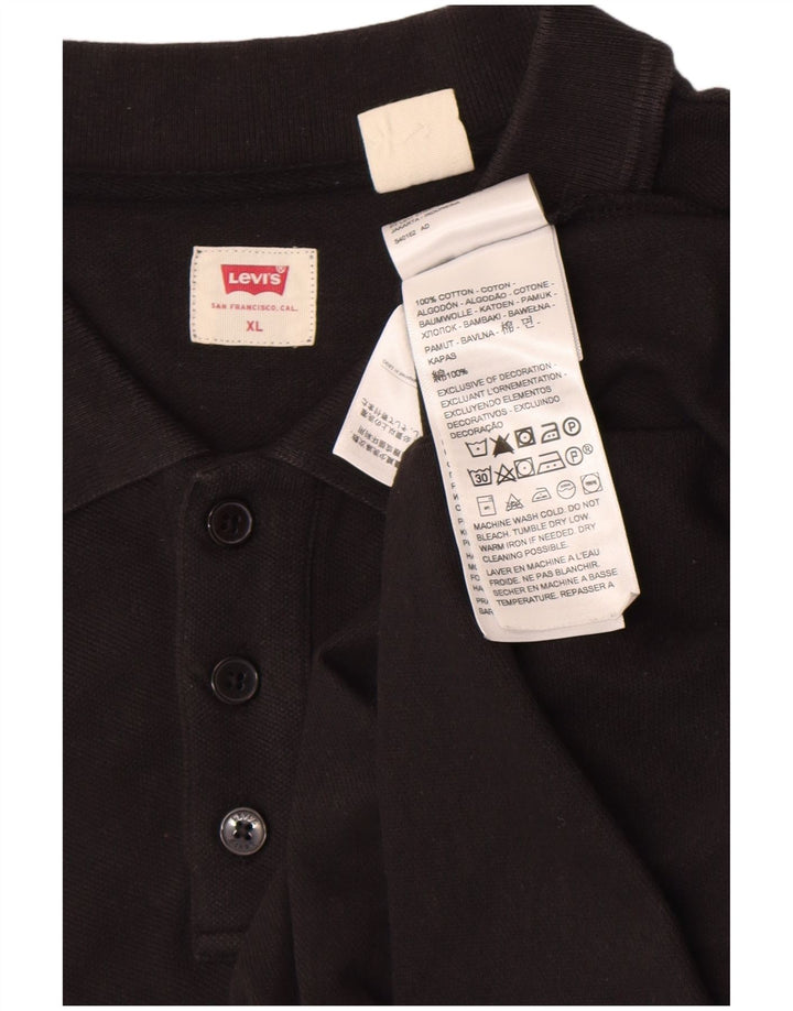Polo Levi's da uomo XL in cotone nero