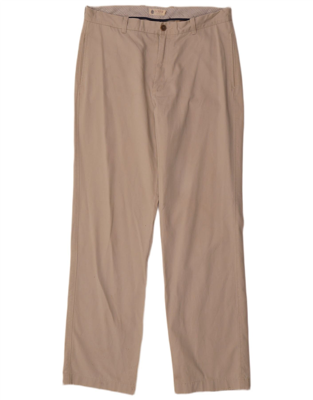 Pantaloni chino dritti da uomo J. Crew vestibilità regolare W34 L34 cotone beige
