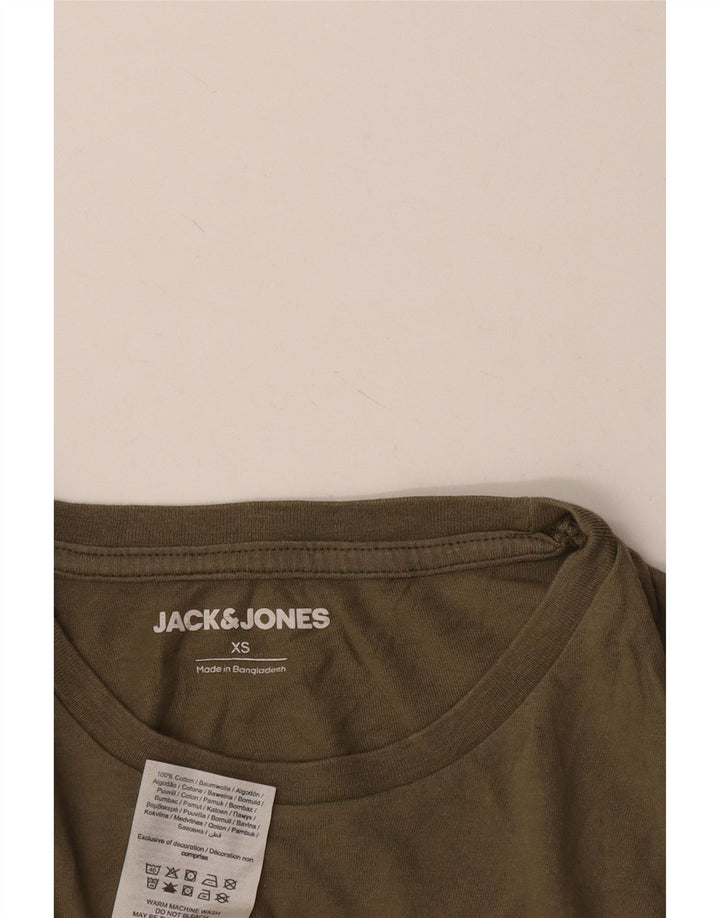 JACK & JONES Maglia da uomo a maniche lunghe XS in cotone kaki