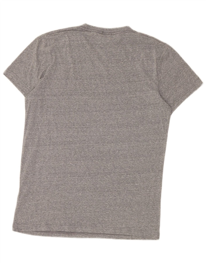 T-shirt con grafica muscolare da uomo Abercrombie & Fitch in cotone grigio medio