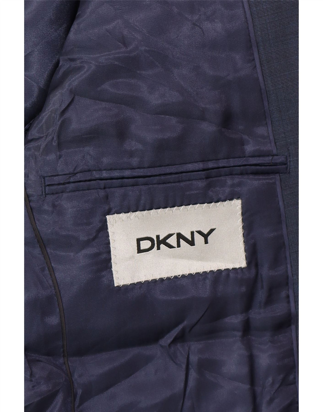 Giacca blazer da uomo a 2 bottoni Dkny UK 38 medio blu navy
