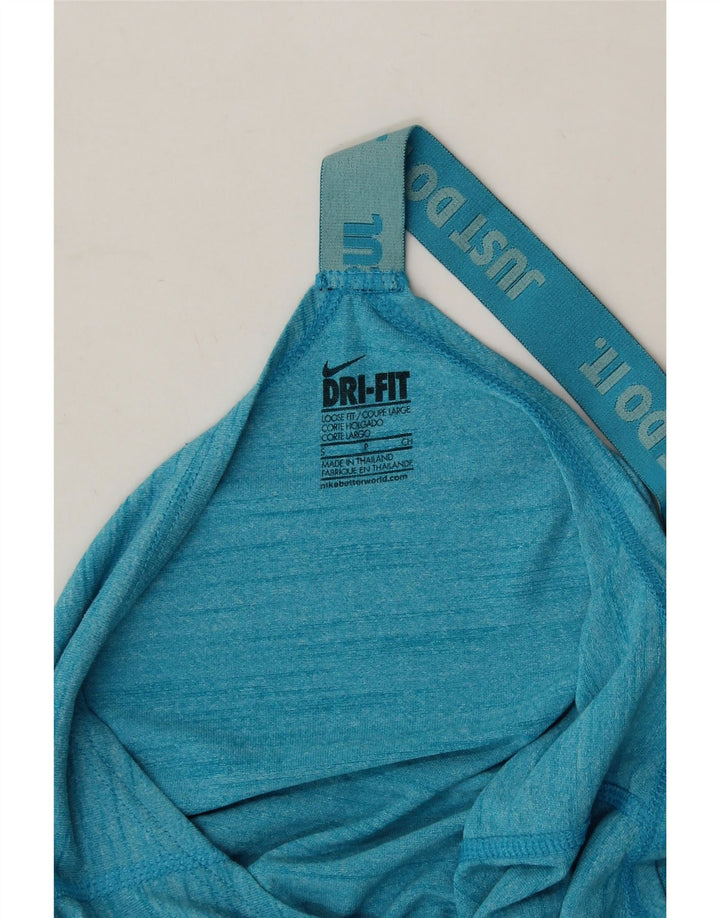 NIKE Womens Dri Fit Loose Fit Vest Top UK 10 Small Blue Polyester Vintage Nike and Second-Hand Nike from Messina Hembry 