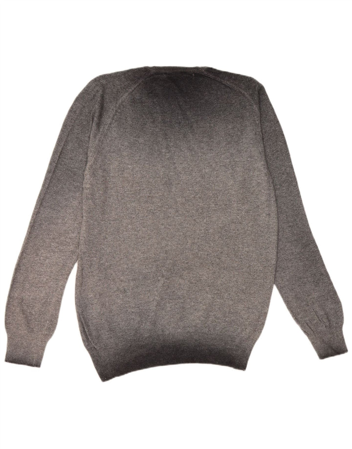 Maglione ZARA da uomo girocollo in viscosa mélange grigio medio