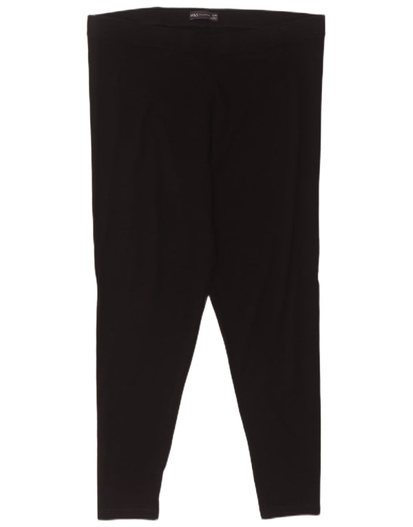 Leggings da donna Marks & Spencer UK 18 XL cotone nero