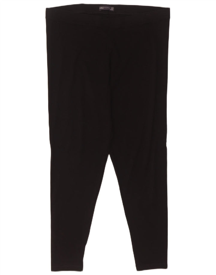 Leggings da donna Marks & Spencer UK 18 XL cotone nero