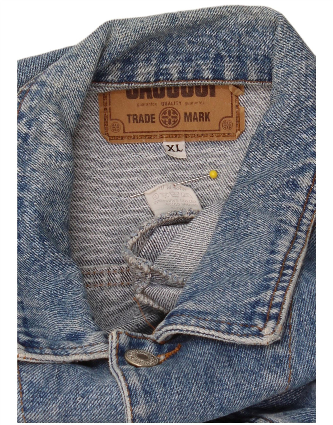 CASUCCI Mens Denim Gilet UK 42 XL Blue Cotton