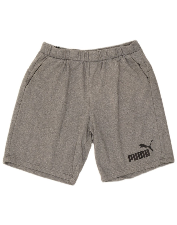 Pantaloncini sportivi da uomo Puma XL in cotone chiazzato grigio