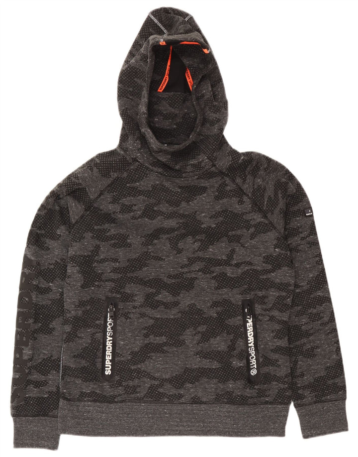 Tuta intera da donna con grafica Superdry UK 18 XL Poliestere mimetico grigio