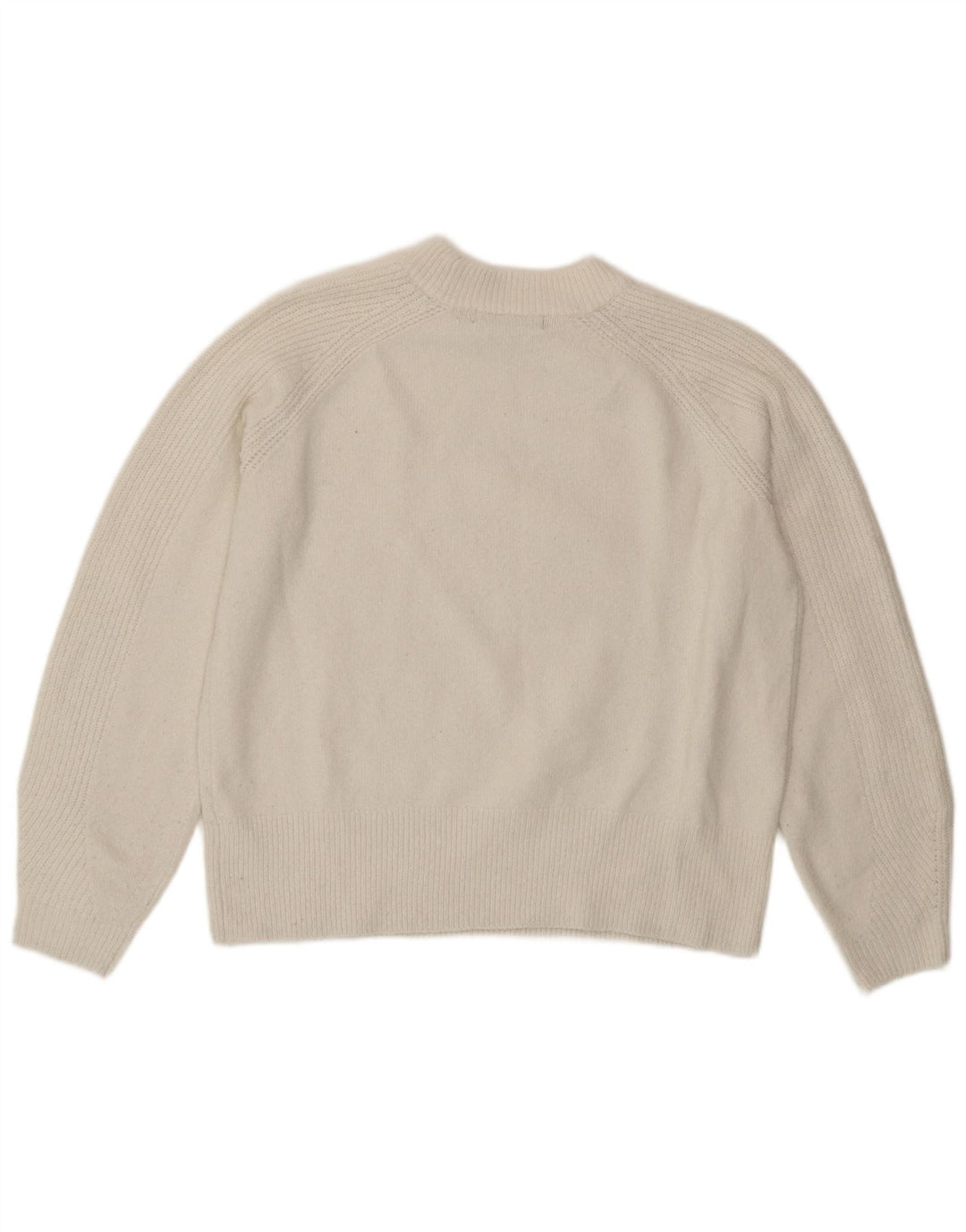 Maglione girocollo da donna Marks & Spencer UK 14 Acrilico bianco medio