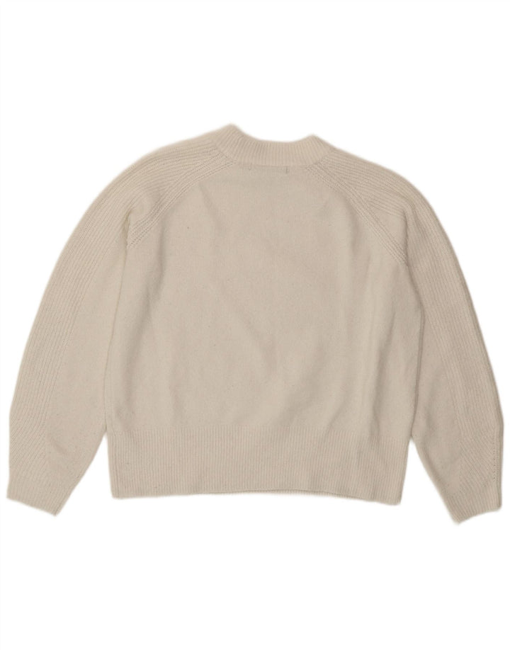 Maglione girocollo da donna Marks & Spencer UK 14 Acrilico bianco medio