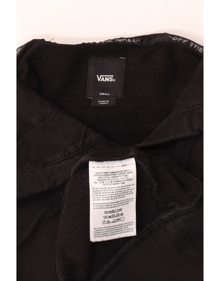 Felpa con cappuccio grafica da uomo Vans Small in cotone nero