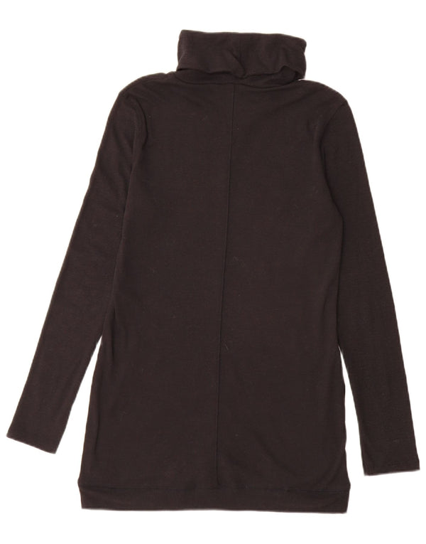 Maglione maglione a collo alto Marks & Spencer da donna UK 10 piccolo nero
