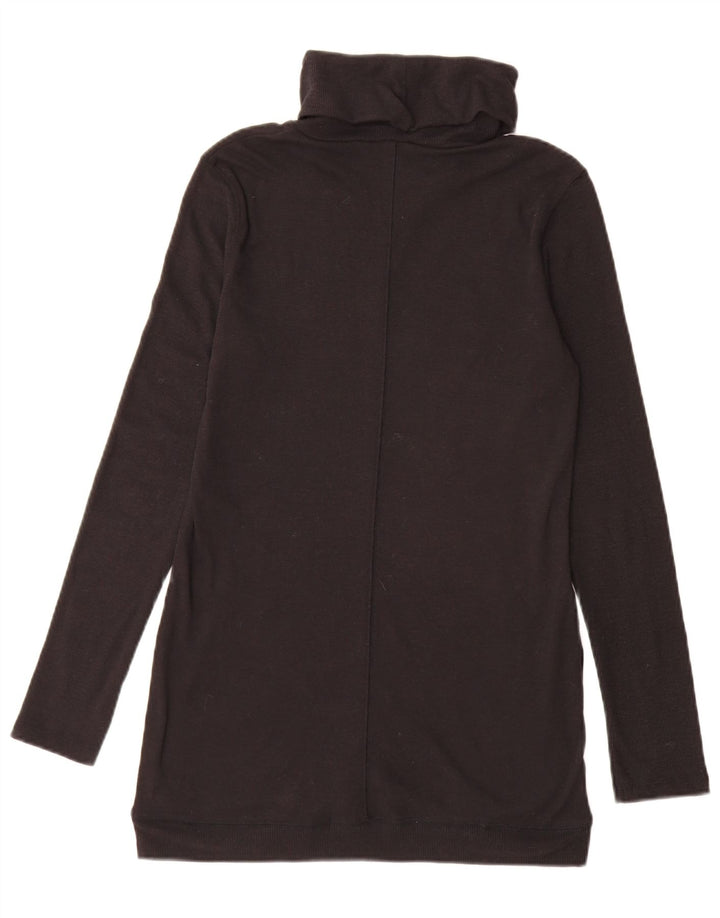 Maglione maglione a collo alto Marks & Spencer da donna UK 10 piccolo nero