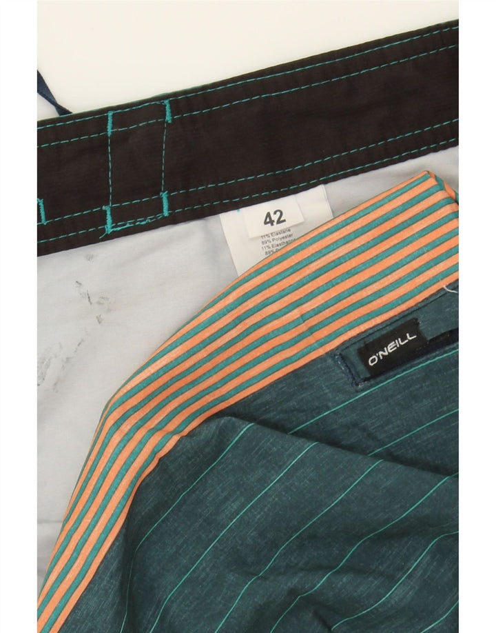 O'NEILL Mens Swimming Shorts 2XL  Multicoloured Striped Polyester Vintage O'Neill and Second-Hand O'Neill from Messina Hembry 