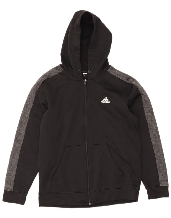 Maglione con cappuccio e zip Adidas Climalite da uomo, colore nero medio
