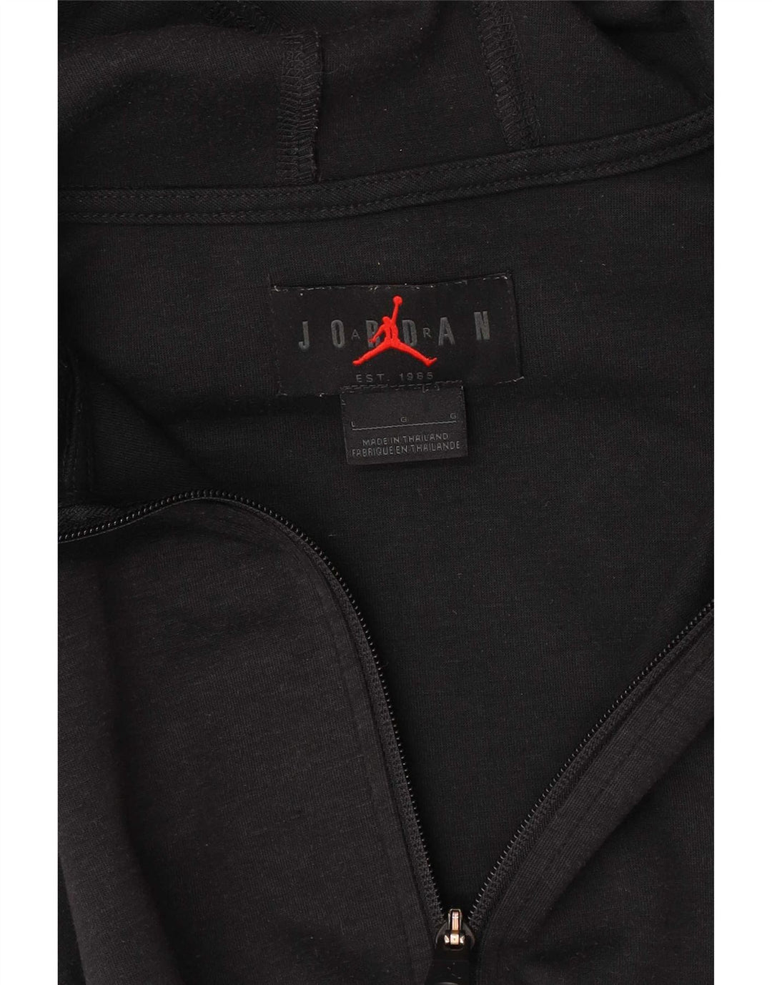 Felpa con cappuccio e zip Jordan da uomo grande nera