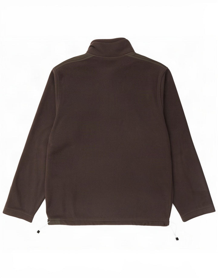 Lotto Maglione in pile da uomo con zip e collo piccolo grigio in poliestere color block