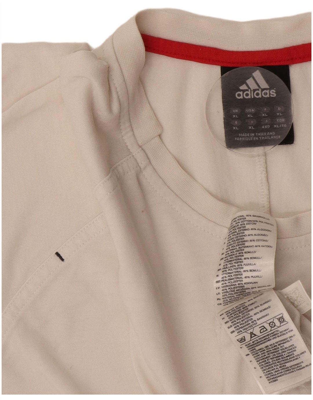 T-shirt da uomo Adidas Top XL in cotone bianco