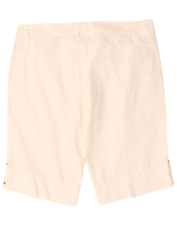 Pantaloncini casual da donna Puma UK 12 Medium W34 Gessato bianco