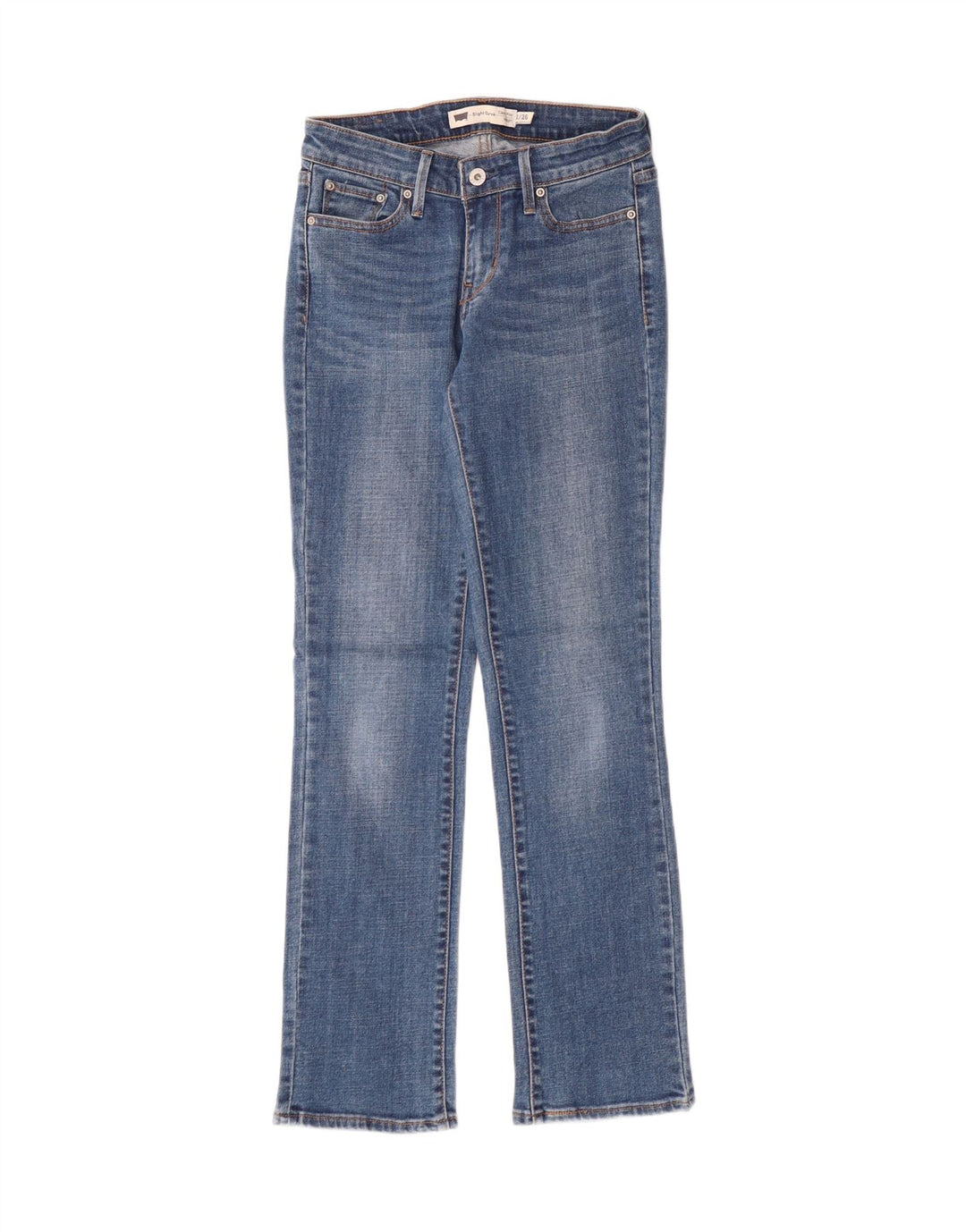 Jeans dritti leggermente curvy da donna Levi's US 2 Small W26 L29 Blu classico
