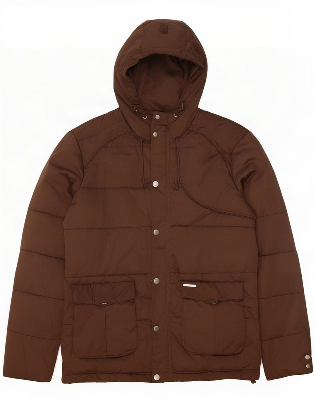 Giacca imbottita con cappuccio da uomo Datch UK 18 XL Marrone