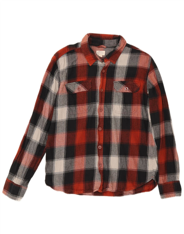 Camicia da uomo in flanella di Mountain Warehouse in cotone a quadri rosso medio