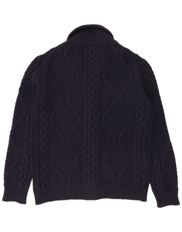 Maglione cardigan da uomo Henry Cottons 3XL lana blu navy