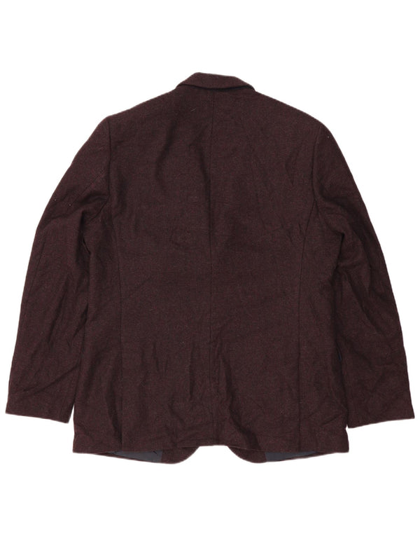 Giacca blazer a 2 bottoni da uomo Marks & Spencer UK 44 2XL Lana bordeaux