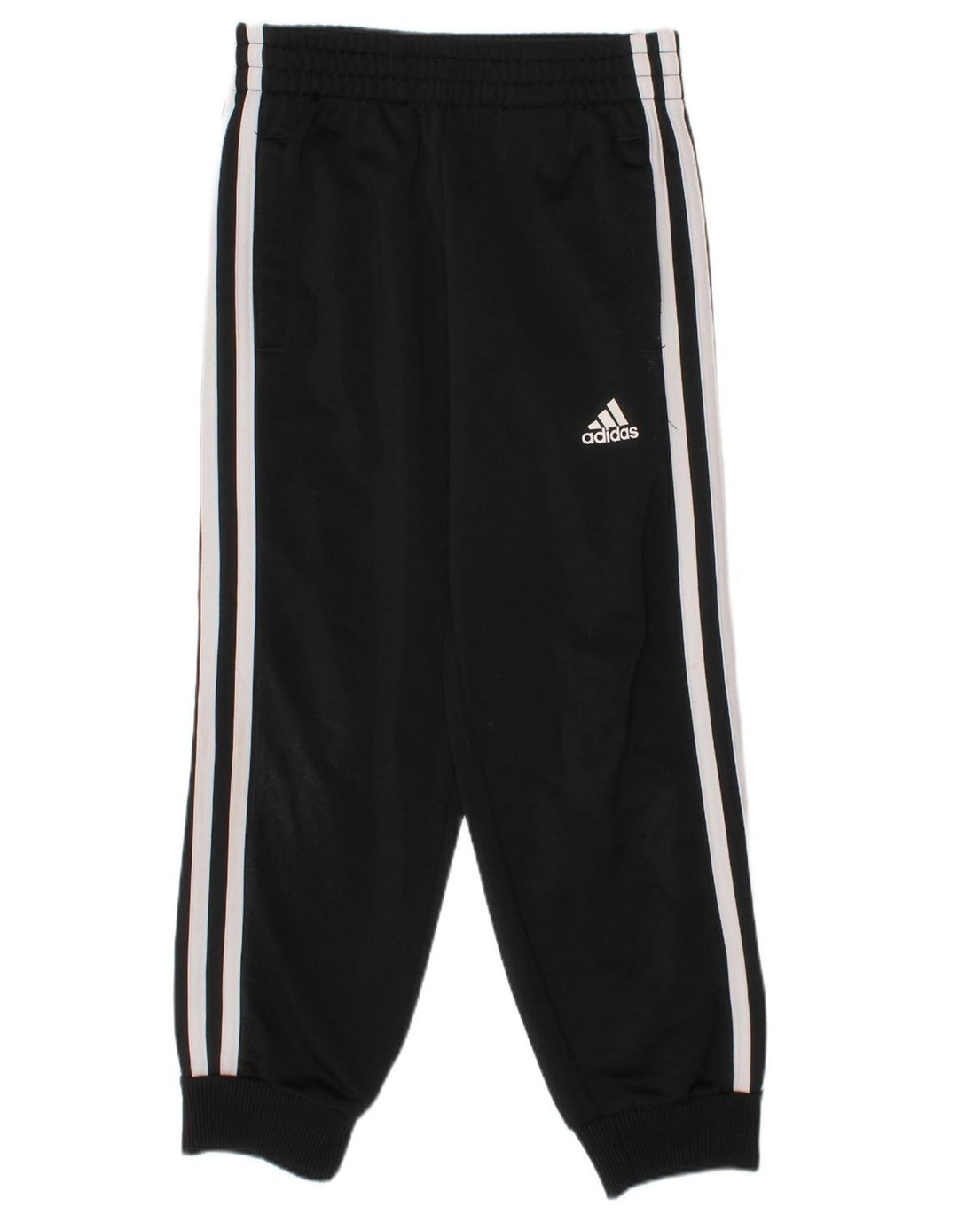 ADIDAS Boys Tracksuit Trousers Joggers 5-6 Years  Black Polyester