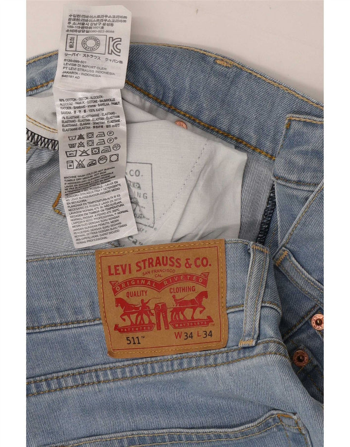 Jeans Levi's 511 Slim da donna W34 L27 in cotone blu