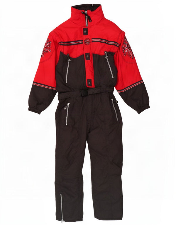 Tuta da sci da uomo con cappuccio grafico Killtec, grande, poliestere color block rosso