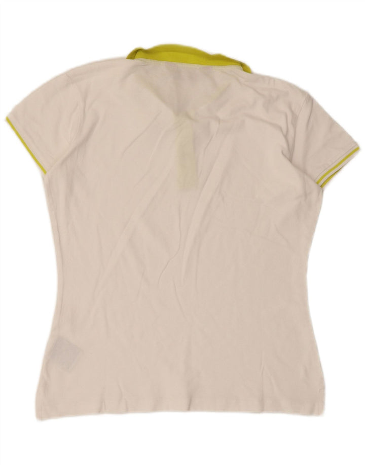 Polo Kappa da donna UK 14 grande cotone bianco
