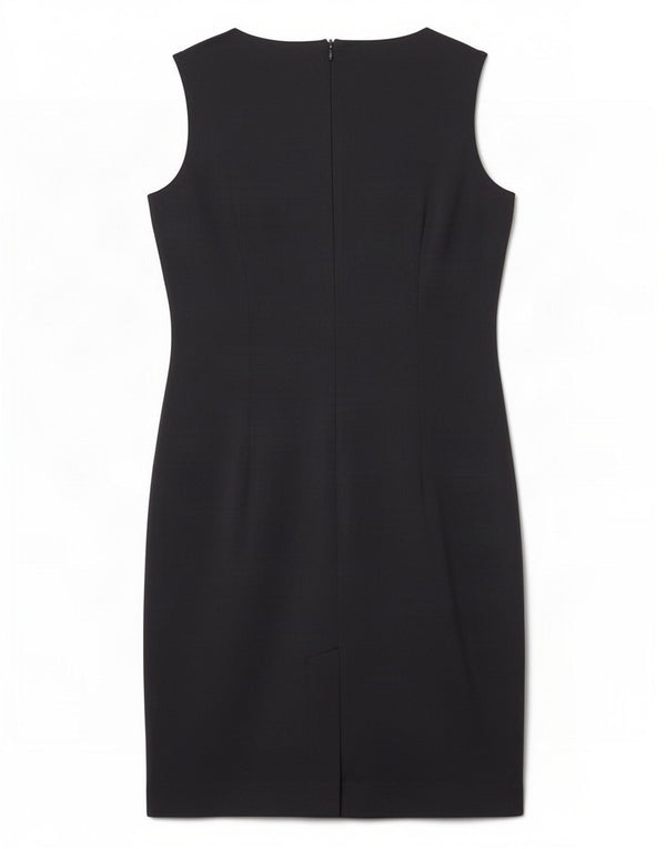 Abito tubino senza maniche da donna Zara UK 12 Poliestere blu navy medio